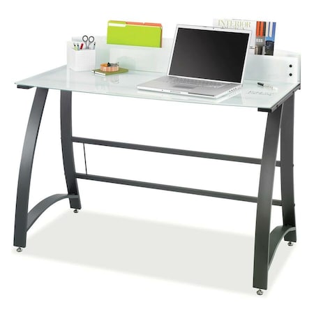Safco Xpressions Computer Workstation, 23 in D X 37" H, 47" W X Steel, Frosted/Black 1938TG
