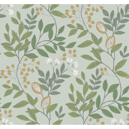 York Wallcoverings Eden Retreat Green and Gold Wallpaper MN1840