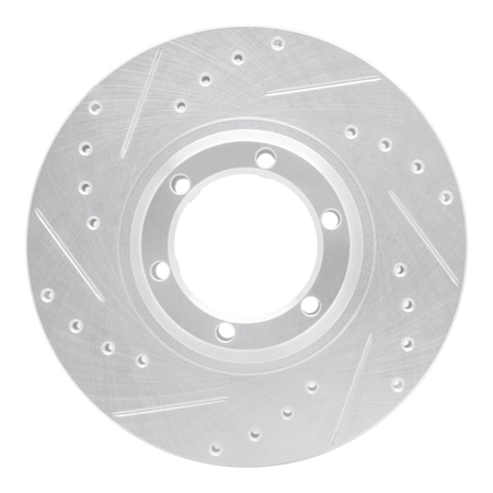 Dynamic Friction Co DFC Brake Rotor - Drilled and Slotted - Silver 631-72052L