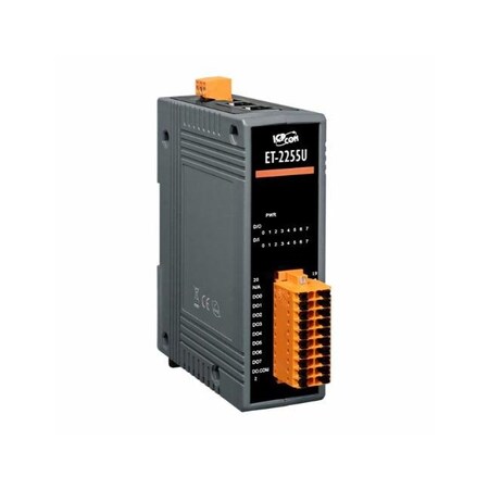 Icp Das Ethernet I/O Module with 8-ch DI and 8-ch Sink/Source-type DO ET-2255U