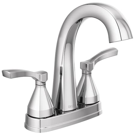 Delta Stryke Two-Handle Centerset Bathroom Faucet, 5.94 in, Lumicoat Chrome 25775-PR-MPU-DST