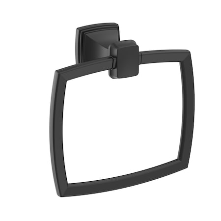 Amerock Revitalize Matte Black Traditional 6-13/16 in 173 mm Length Towel Ring BH36032MB
