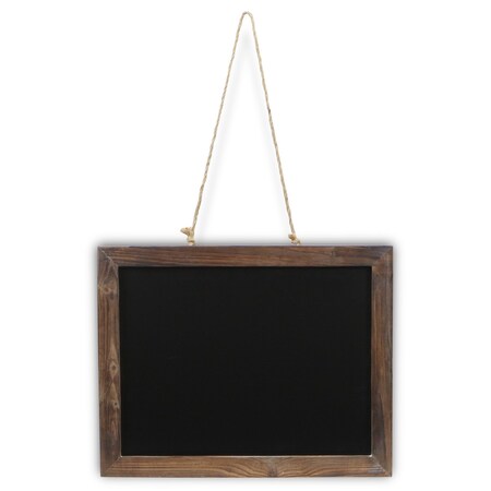 Homeroots 15" X 19" Brown Wood Hanging Chalkboard 642297