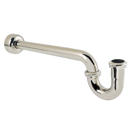 Kingston Brass 1-1/4 in. P-Trap with Box Flange, 18 in. Length, 18 Gauge, Polished Nickel CC6186