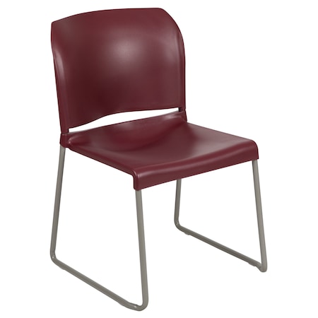 Flash Furniture Burgundy Plastic Stack Chair RUT-238A-BY-GG