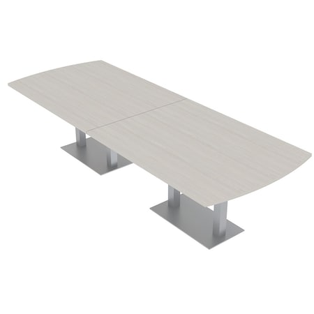 Skutchi Designs Arc Rectangle Meeting Room Table, 45 in W, 144 in L, Ivory HAR-AREC-48x144-DOU-K458