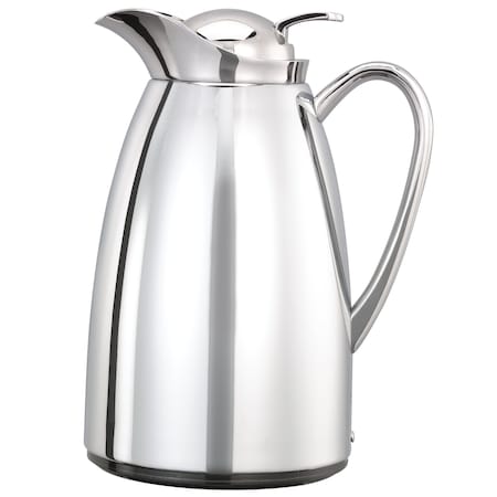 Service Ideas Classy Carafe, Vacuum Insulated Carafe, Glass Vacuum, 0.6 Liter, Polished CJZ6CH
