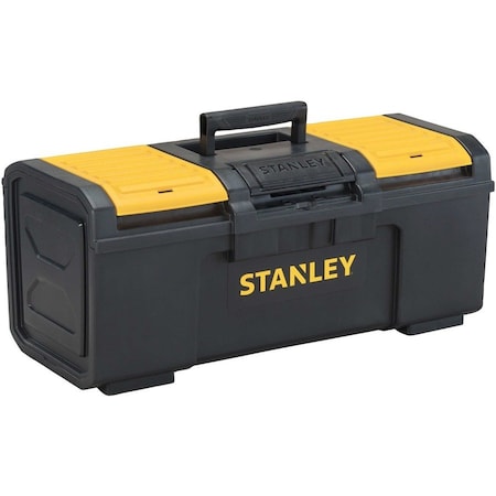 Stanley Tool Box, Plastic, Black/Yellow, 24 in W x 10-1/2 in D x 10 in H STST24410
