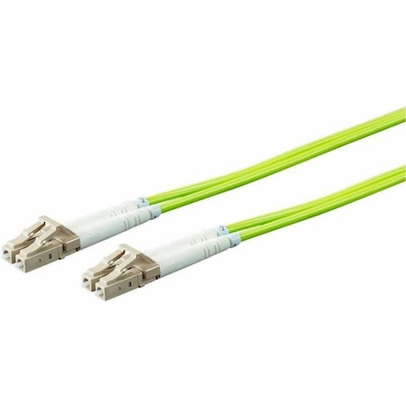 Monoprice OM5 FIBER OPTIC CABLE - LC/LC_ UL_ 50/125 TYPE_ MULTIMODE_ 40GB_ GREEN 33545