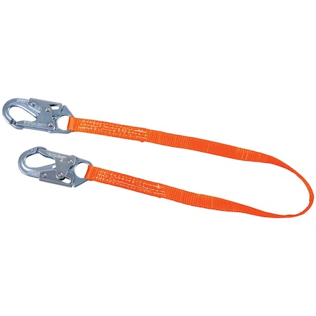 Miller Positioning and Restraint Web Lanyard with Steel Locking Snap Hooks T9111W-Z7/6FTAF