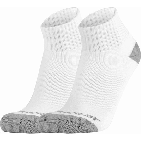 Ironwear Cotton Blend Cushioned Heavyweight Quarter Socks, White, Large 6005-W-LG