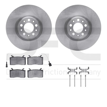 Dynamic Friction Co DFC Brake Rotor with 5000 Brake Pads and Hardware Kit 6512-16032