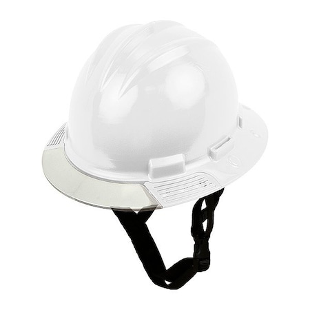 Bullard Hard Hat, Front Brim, AboveView, White AVWHBCCS