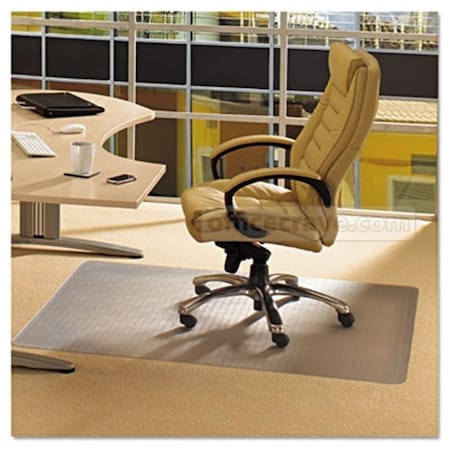 Back2Basics Cleartex Phthalate Free Pvc Rectangular Chair Mat For Low Pile Carpets 0.25 In, Clear 48 X 60 In. BA298560