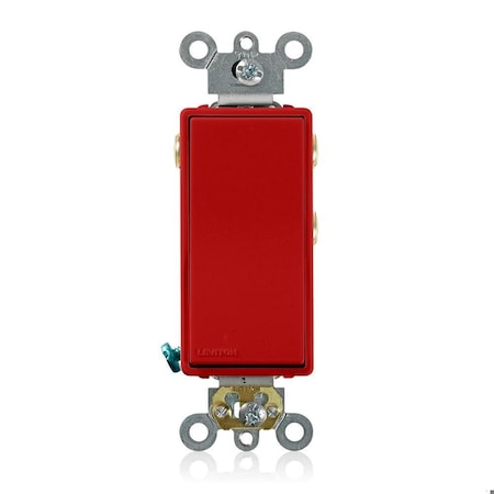 Leviton Decora Plus Rocker 3A Momentary Red 56081-2R