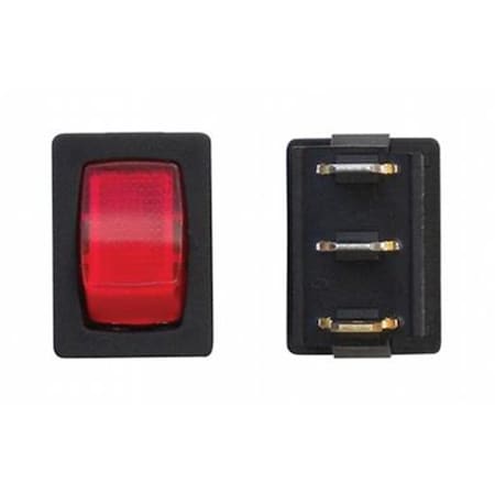 Diamond Grp A623C 12V Mini Illuminated Switch - Red And Black D6K-A623C