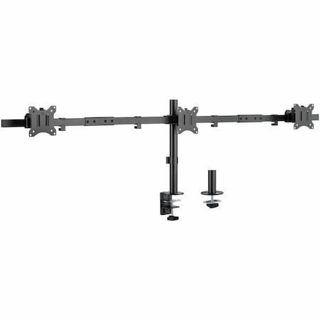 Rocstor ERGOREACH EP4 PREMIUM TRIPLE SCREEN MONITOR MOUNT, C-CLAMP & GROMMET-SUPPORTS U Y10N006-B1