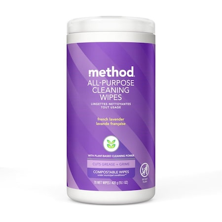 Method All-Purpose Cleaning Wipes, French Lavender, 70 Wipes 338520