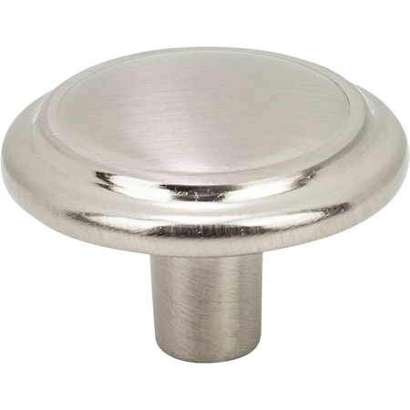 Designperfect 1-1/4 Diameter Round Cabinet Knob, Brushed Satin Nickel, 10PK DPA10R92KSNB