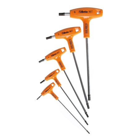 Beta 96T High Torque Ergonomic T-Handle Hex Key Allen Wrench, Metric 10 mm 000960945