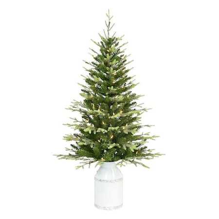 Santas Forest Milk Can Tree, 4-1/2 ft H 29046