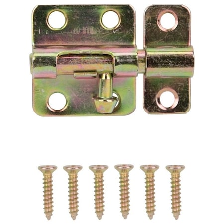 Prosource Barrel Bolt, Steel, Satin Brass 20483CZB-PS