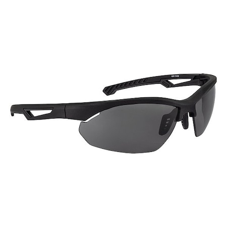 Crossfire Crossfire BOLO(TM), Safety Glasses, Smoke Lens, Black Frame, Half-Frame 4821