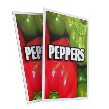 Signmission Peppers, Plastic Signs Only 24 Inch x 36 Inch, Corrugated Plastic, 2PK CSB-2436-2PACK-Peppers