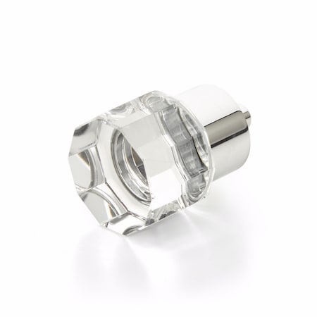 Schaub City Lights Round Multi Sided Glass Knob Polished Chrome Finish 55-26