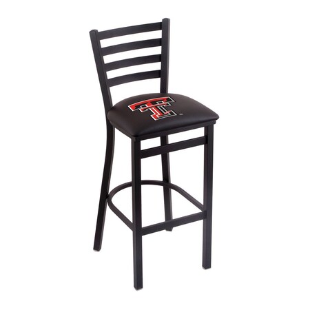 Holland Bar Stool Co 25" Blk Wrinkle Texas Tech Stationary Counter Stool, Ladder Back L00425TXTech