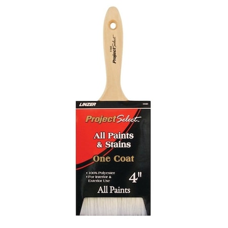 Linzer WC Paint Brush, 4 in W, 334 in L Bristle, Varnish Handle 1140-4