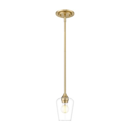 Z-Lite Joliet Burnished Brass 1 Light Pendant 473MP-BBR