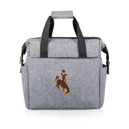Picnic Time Family Of Brands NCAA Wyoming Cowboys On The Go Lunch Bag Cooler - Soft Cooler Lunch Box, Heathered Gray 510-00-105-694-0