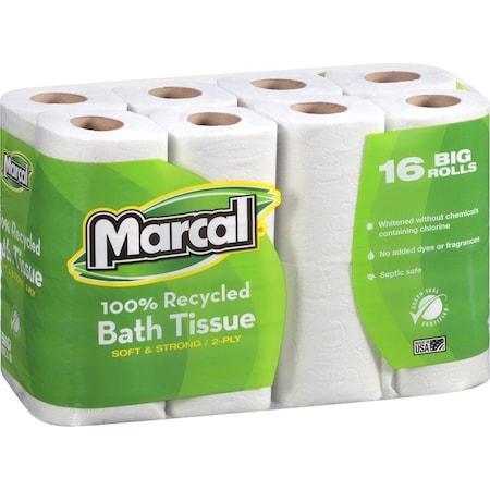 Marcal TISSUE, BATH, 2-PLY, 16PK, WE, 6PK 16466