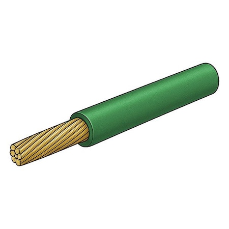 Zoro Select Automotive Wire, 10 AWG, Green, 25 ft WXP-6SXL-1001-D5-25