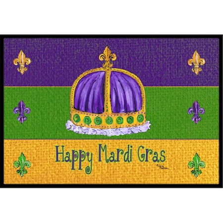Carolines Treasures 8385JMAT 36 x 24 in. Mardi Gras Indoor Or Outdoor Doormat 8385JMAT