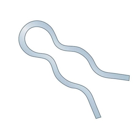 Huyett Hair Pin, Zinc Plated Spring Steel, 0.032 in Wire Dia x 0.656 in Length BPXZ-121