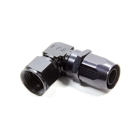 Geared2Golf 109112-BL 90 deg Low Profile -12 AN Hose End Fitting, Black GE3637185