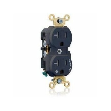 Leviton Extra Heavy Duty Controlled Duplex Receptacle 20 Amp, 125 Volt 5362-1PE