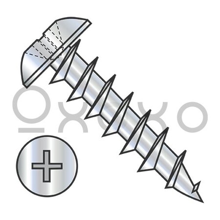 Oxoxo 8-11X3/4 Phillips Truss Deep Thread Wood Screw Full Thread Zinc Bake, 10000PK 594199