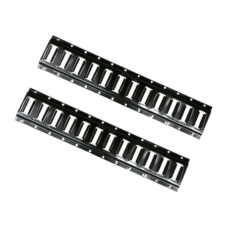 Mytee Products 5Ft Black Powder Coated Bolt-On Horizontal E Track Rail for Trailer & Truck, 2PK ETKH5-BLKx2