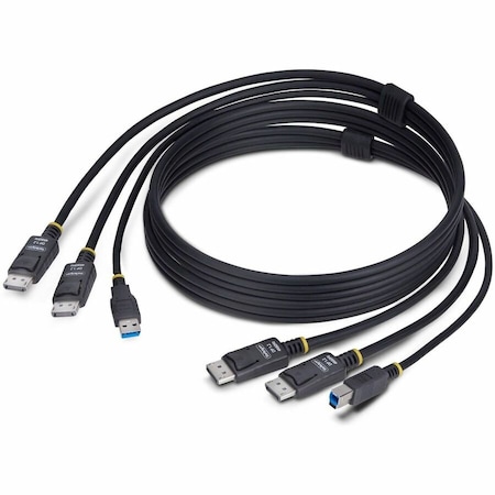Startech.Com 6FT (1.8M) DUAL-DISPLAYPORT AND USB 5GBPS KVM CABLE, 4K 60HZ, DP 1.2 AND USB COM DDU1226-KVM-CABLE
