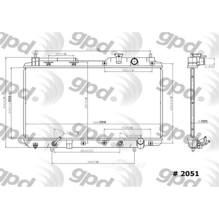 Global Parts Distributors Radiator 2051C