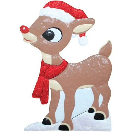 Rudolph 24'' Metal Holiday Yard Art 91304