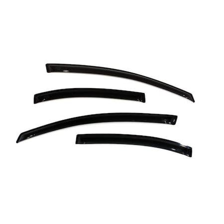 Ventshade Rainguards, Aerodynamic Design, Tape-On, Smoke, Acrylic, Set Of 4 94944