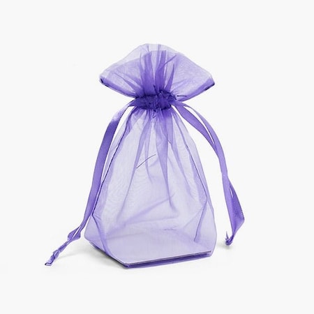 Nashville Wraps Purple Square Gusseted Sheer Bag, 2.25x2.25x6, 10PK GHB226PU