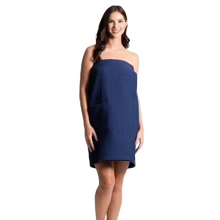 Towelsoft Women's Waffle Body Wrap, Adjustable Closure Navy, One Size Body Wrap-Waffle-NVY