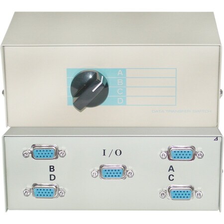 Cable Wholesale ABCD 4 Way Switch Box, HD15 (VGA) Female 40H1-03604