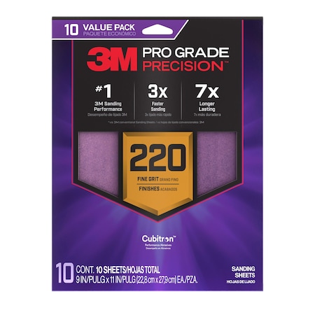 3M Precision Faster Sanding Sheets, PK10 7100328398