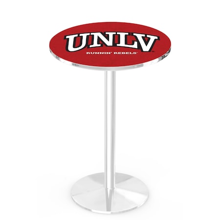 Holland Bar Stool Co 36" Chrome UNLV Pub Table, 36" dia. Top L214C3636UNevLV